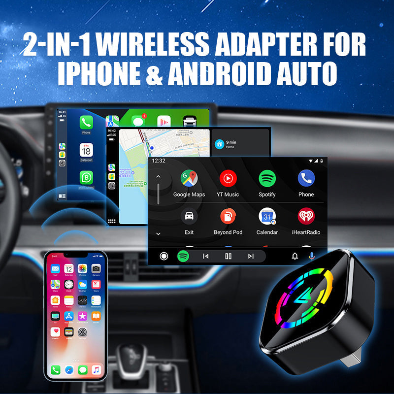 Adattatore Mirroring Schermo Auto - Trasforma La Connessione Cablata In Wireless, Per Guardare Film E Usare Mappe Dal Telefono