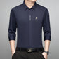 Camicia a maniche lunghe con pattina nascosta per uomo