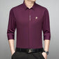 Camicia a maniche lunghe con pattina nascosta per uomo