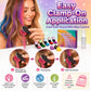 🌈 Set 12 Gessetti Coloranti Temporanei per Capelli – Applicatore a Morsetto, Lavabile con Shampoo, Senza Tintura Permanente – Per Feste, Cosplay & Foto 🎨💇
