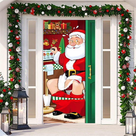 Copertura per porta decorazione natalizia