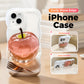Custodia trasparente con motivo di mele per iPhone
