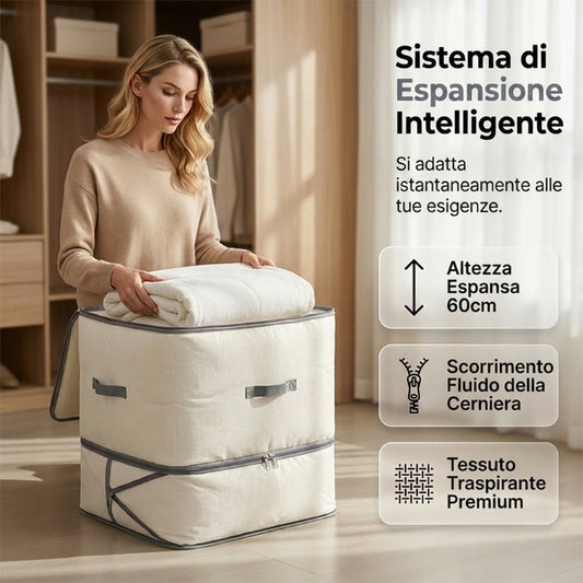 Sacco Portaoggetti Grande e Resistente, Trasparente per Abiti e Trasloco