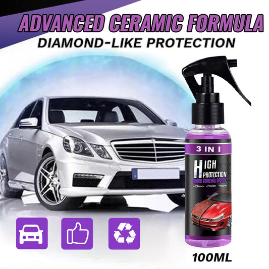 🔥3-IN-1 Spray di rivestimento rapido per auto ad alta protezione