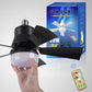 Luce della ventola a LED 2 in 1, velocità del vento a tre livelli, con 3 colori regolabili, telecomando, funzione di temporizzazione, motore silenzioso, facile da installare, adatta per soggiorno, camera da letto, cucina
