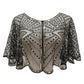 Stola di pizzo vintage con perline