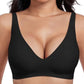 💕 Jelly Wireless Reggiseni comodi senza ferretto per donna Reggiseno push-up Reggiseni senza cuciture Reggiseni con scollo a V profondo Reggiseni per tutti i giorni