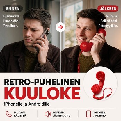 🎄 Cornetta Telefonica Retrò Type-C 📞🎚️🔌 Con collegamento cablato plug & play e microfono HD integrato, questa cornetta da 180 g con cavo di 1 metro rende ogni chiamata più confortevole e riduce l’esposizione tenendo lontano lo smartphone dall’orecchi