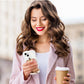 Custodia trasparente con motivo di mele per iPhone