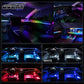 ✨ Striscia luminosa interna per auto – Dì Addio all'abitacolo spento e monotono! 🚫 Facile installazione, tanti colori, diverse lunghezze, compatibile con quasi tutte le auto 🚗