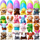 🎁🐰 -50% di sconto! 12/24/36 Uova di Pasqua pre-riempite con peluche – Sorprendi i più piccoli con uova colorate piene di adorabili mini animali
