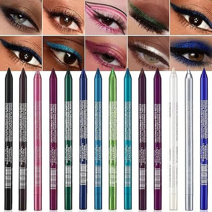 Set da 14 Pezzi di Eyeliner in Gel Impermeabili