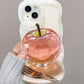 Custodia trasparente con motivo di mele per iPhone