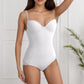 Body modellante con reggiseno | snellente arricciato - vita regolabile