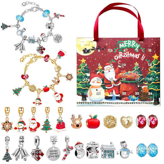 Set Bracciali Calendario dell'Avvento di Natale Fai da Te: Conto alla Rovescia di 24 Giorni