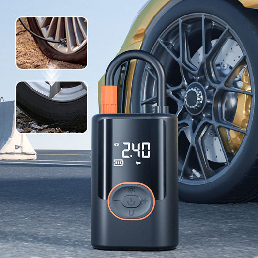 Compressore per pneumatici auto portatile multifunzionale con luce