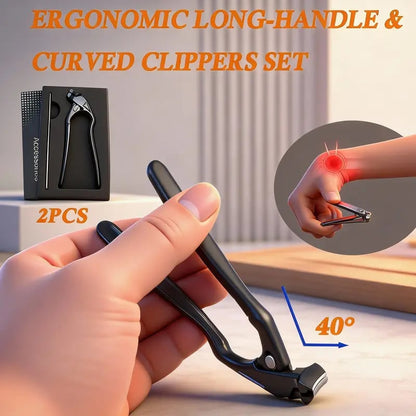 ✂️ ACQUISTA 3, OTTIENI 1 GRATIS! ✂️ Tagliaunghie Curvo Nero – Ergonomico, Facile da Usare & Perfetto per Anziani ✨