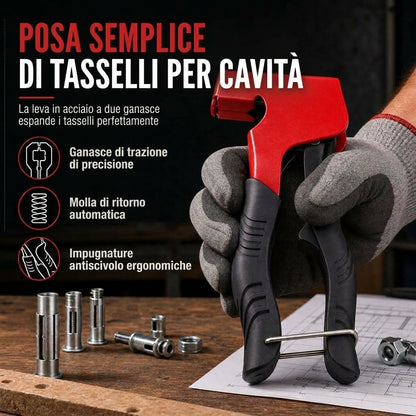 🔧Pistola per inserti rivettati per tasselli per pareti cave M3-M8 – Acciaio al carbonio forgiato, fissaggi robusti resi semplici 🏠