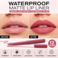 ⏰ SCONTO DEL 50% – ULTIMA OCCASIONE ⏰ Set di matite labbra opache waterproof – 12 colori, resistenti alle sbavature, a lunga durata e compatte 🔥