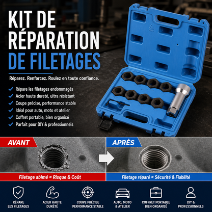 🎉 Saldi 2026 — Oltre 41.000 Vendite! 💰 Kit da 10 Utensili Pratici per la Riparazione di Filettature Auto