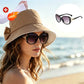 Cappello da donna con fiocco e tesa larga per proteggersi dal sole
