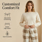 Pantaloni Invernali Casuali a Quadri Vintage, Elastici, Dritti, Larghi, Spessi e Caldi