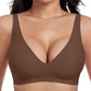 💕 Jelly Wireless Reggiseni comodi senza ferretto per donna Reggiseno push-up Reggiseni senza cuciture Reggiseni con scollo a V profondo Reggiseni per tutti i giorni