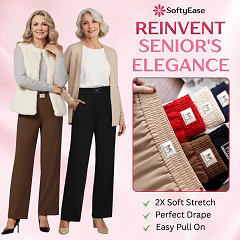 Pantaloni elasticizzati a vita alta pull-on con vestibilità perfetta