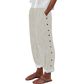 Pantaloni Comodi a Righe Blu con Tasche Laterali