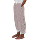 Pantaloni Comodi a Righe Blu con Tasche Laterali