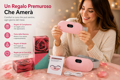 💝 Il regalo perfetto per lei! Fascia Riscaldante con Massaggio Dinamico per il Ciclo Mestruale