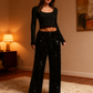 💖 ULTIMO GIORNO SALDI: 60% DI SCONTO! 🎉 Pantaloni da Donna a Gamba Larga con Paillettes – Vita Elastica, Tessuto Brillante & Confortevole ✨👖📦