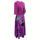 Completo elegante da donna in due pezzi: cardigan corto leggero e abito senza maniche