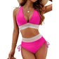 🩱 Bikini a vita alta con effetto contenitivo e patchwork colorato – 6 colori, regolabile e ultra seducente 💕