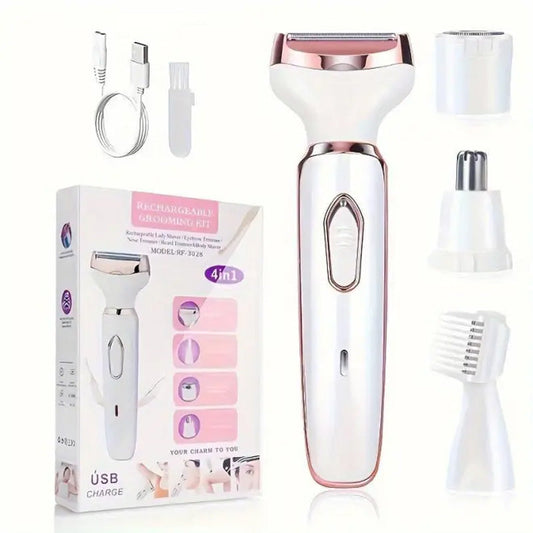 💖 Rasoio elettrico da donna 4 in 1 – Veloce, delicato e senza fili ✨