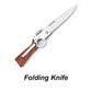 Coltello Pieghevole Portatile in Acciaio Inox per Esterni