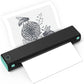 Stampante portatile A4, 1 set di stampante fotografica wireless ricaricabile tramite USB, stampante da viaggio compatibile con Bluetooth per sistemi Windows, accessori per ufficio