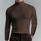🔥 Maglietta Uomo con Collo Alto e Taglio Slim - Morbida ed Elasticizzata, Traspirante per Palestra o Casual, Stile Moderno e Confort Ottimale🏃‍♂️📦