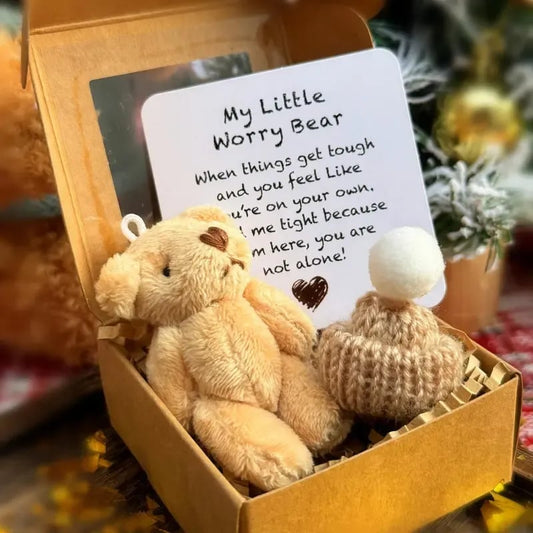 🐻🎁Fatto A Mano Mini Orsacchiotto Di Peluche In Scatola💌💞