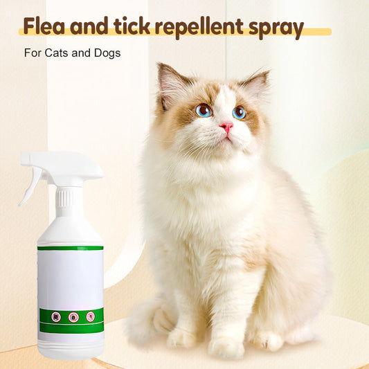 Spray Repellente per Pulci e Zecche per Gatti e Cani