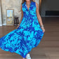Abito Lungo da Donna Senza Maniche alla Moda con Stampa