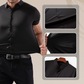 Camicia da Uomo a Maniche Corte con Tessuto Elasticizzato 4-Vie