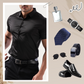 Camicia da Uomo a Maniche Corte con Tessuto Elasticizzato 4-Vie