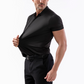 Camicia da Uomo a Maniche Corte con Tessuto Elasticizzato 4-Vie