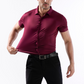 Camicia da Uomo a Maniche Corte con Tessuto Elasticizzato 4-Vie