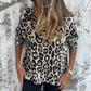 💕 Sconto limitato del 50%💕 Top donna girocollo leopardato elasticizzato