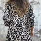 💕 Sconto limitato del 50%💕 Top donna girocollo leopardato elasticizzato
