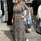 Abito Lungo da Donna con Stampa Leopardata alla Moda