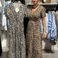 Abito Lungo da Donna con Stampa Leopardata alla Moda