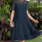 Vestito da donna midi in rete a strati linea ad A